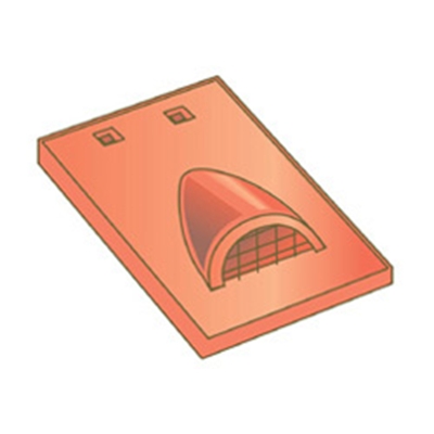 Tuile chatière de ventilation + grille (35cm²) Eminence 613EM Rouge Flammé