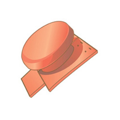 Tuile à douille D. 150mm (3 tuiles+chapeau) Eminence 65EM Rouge Flammé
