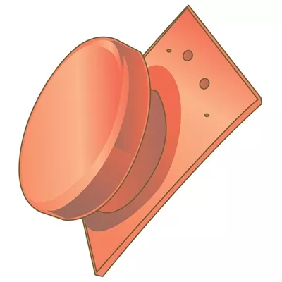 Tuile à douille D. 150mm + chapeau Elysée 65EL Rouge Flammé