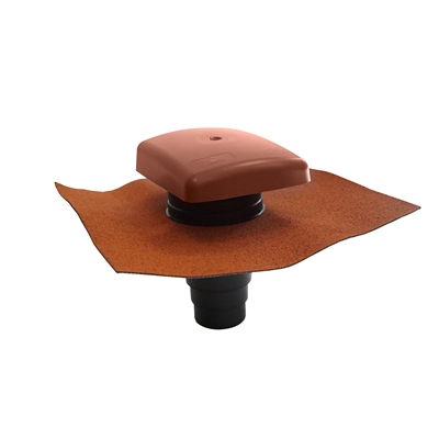 Terminal de ventilation (tuile + adaptateur multidiam) Ubiflu 2 D.100-160mm Rouge
