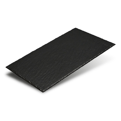 Ardoise fibre ciment NF bord épaufré relief Kergoat 33 x 23cm Gris Anthracite