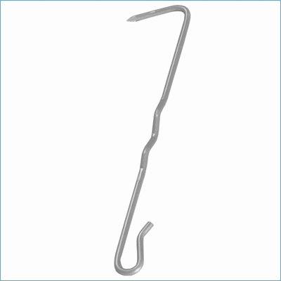 Crochets ardoise inox 17% pointe crosinus clair D. 2.7 x 120mm boîte de 700 Dimos