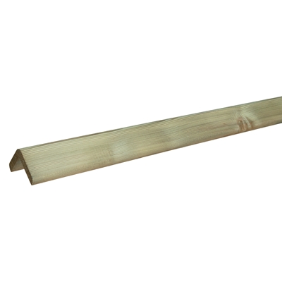 Baguette d'angle sapin du nord 55 x 55mm traité classe 3 Vert 3.00ml