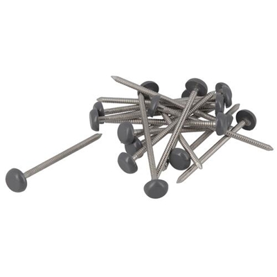 Pointes annelées inox D. 3.6 x 65mm têtes plast. Belriv CI65A Gris Anthracite boîte de 100