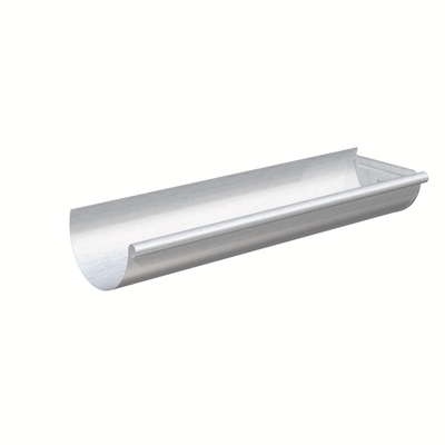 Embout zinc à talon droit sans pince dév. 250mm p/ gouttière 1/2 ronde Naturel
