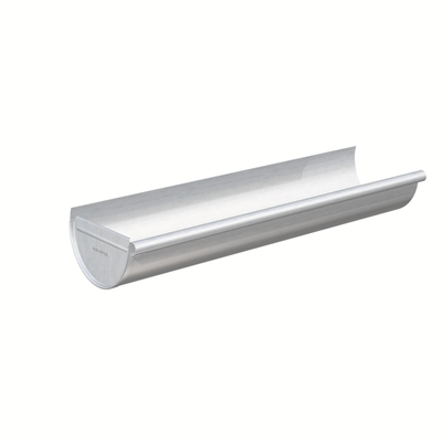 Embout zinc à talon gauche sans pince dév. 250mm p/ gouttière 1/2 ronde Naturel