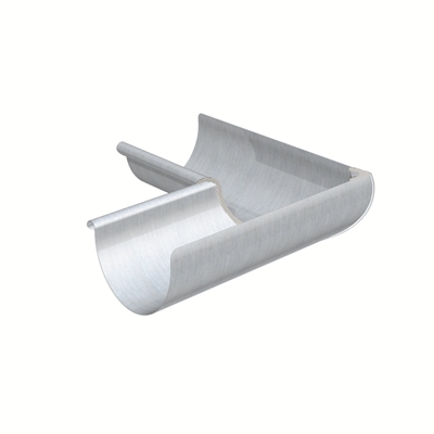 Equerre zinc intérieure dév. 250mm p/ gouttière 1/2 ronde Naturel