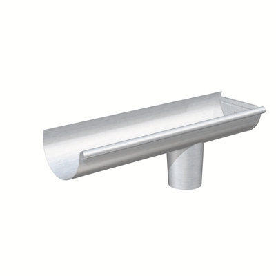 Naissance zinc d'extrémité sortie D. 80mm droite p/ gouttière dév. 250mm Naturel