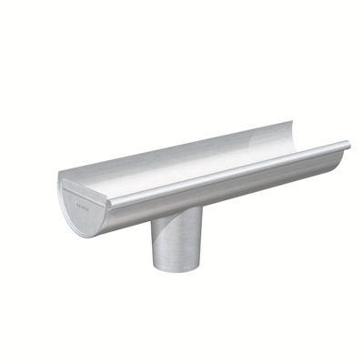 Naissance zinc d'extrémité sortie D. 80mm gauche p/ gouttière dév. 250mm Naturel