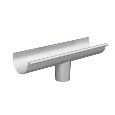 Naissance zinc centrale sortie D. 100 p/ gouttière dév. 333mm Naturel