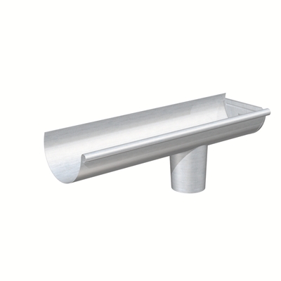 Naissance zinc d'extrémité sortie D. 100mm droite p/ gouttière dév. 333mm Naturel