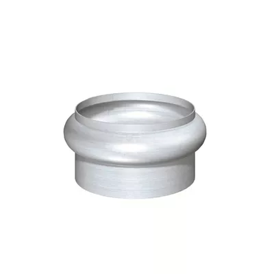 Bague zinc extensible simple p/ tuyau D. 100mm Naturel