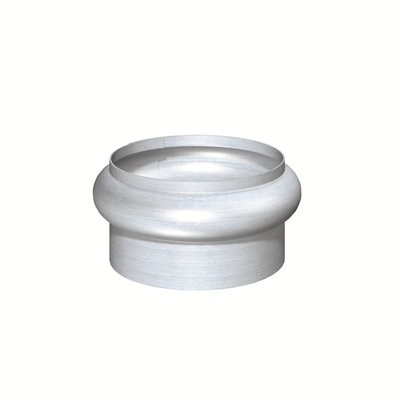 Bague zinc extensible simple p/ tuyau D. 80mm Naturel