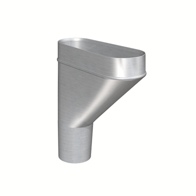 Cuvette zinc de branchement (jambonneau) p/ gouttière sortie D. 80mm Naturel