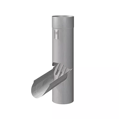 Récupérateur d'eau zinc p/ tuyau D. 100mm Naturel
