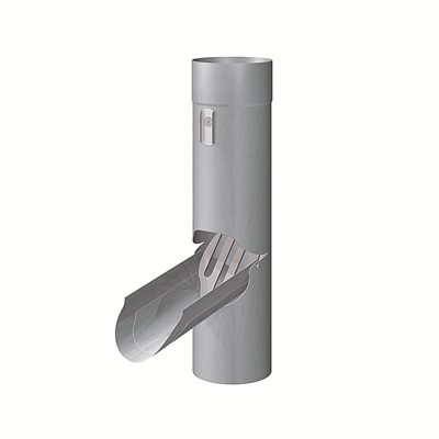 Récupérateur d'eau zinc p/ tuyau D. 80mm Naturel