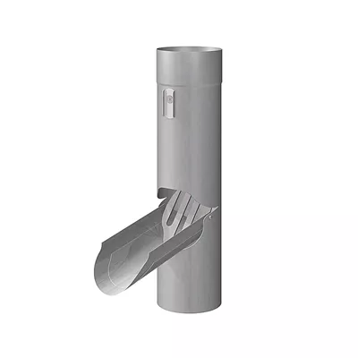 Récupérateur d'eau zinc p/ tuyau D. 80mm Naturel