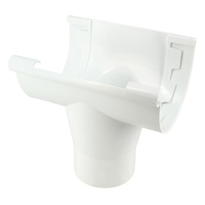 Naissance en Techtan centrale à coller p/ gouttière dév. 250mm NAC25B Blanc