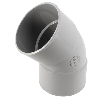 Coude en Techtan p/ descente de gouttière 45° FF D. 100mm CT44GT Gris Clair