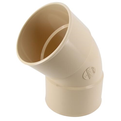 Coude en Techtan p/ descente de gouttière 45° FF D. 100mm CT44GTS Sable