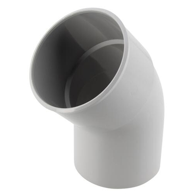 Coude en Techtan p/ descente de gouttière 45° MF D. 80mm CR4GT Gris Clair