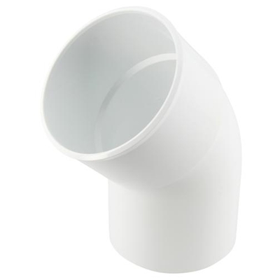 Coude en Techtan p/ descente de gouttière 45° MF D. 80mm CR4GTB Blanc