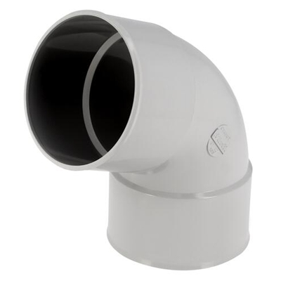 Coude en Techtan p/ descente de gouttière 67°30 FF D. 100mm CT66GT Gris Clair