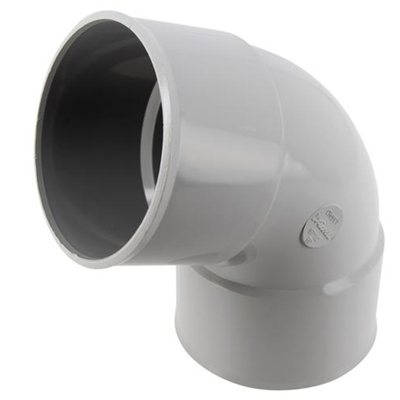 Coude en Techtan p/ descente de gouttière 67°30 FF D. 80mm CR66GT Gris Clair