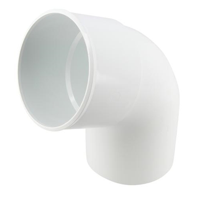 Coude en Techtan p/ descente de gouttière 67°30 MF D. 80mm CR6GTB Blanc