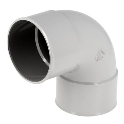 Coude en Techtan p/ descente de gouttière 87°30 FF D. 80mm CR88GT Gris Clair
