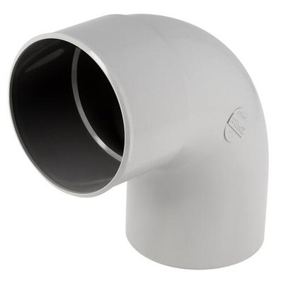 Coude en Techtan p/ descente de gouttière 87°30 MF D. 100mm CT8GT Gris Clair