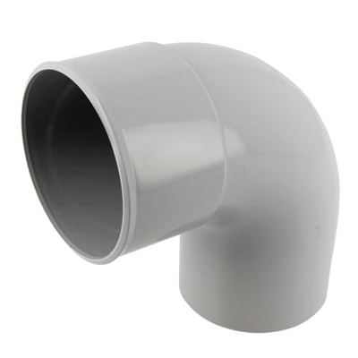 Coude en Techtan p/ descente de gouttière 87°30 MF D. 80mm CR8GT Gris Clair