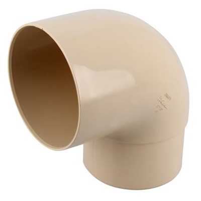 Coude en Techtan p/ descente de gouttière LG Vodalis 87°30 MF D. 80mm CR8GT1S Sable