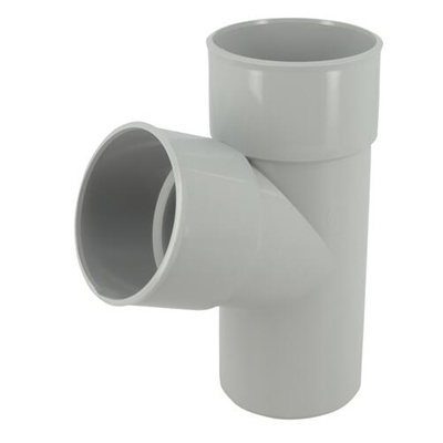 Culotte en Techtan d'évacuation simple 67°30 MF p/ desc. de gout. D. 80mm BR16GT Gris Clair