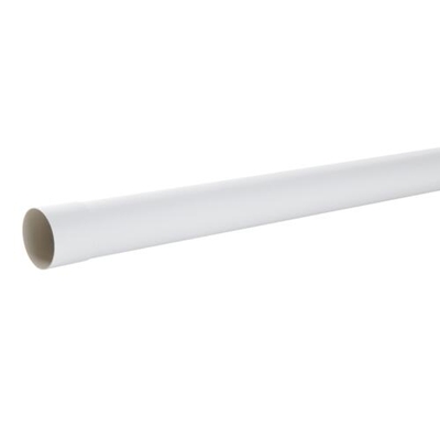 Tube en Techtan de descente de gouttière prémanchonné D. 80mm 4.00ml TD80PB Blanc