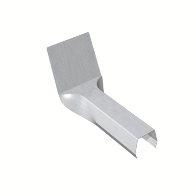 Couvre joint de tête zinc p/ couverture à tasseaux ép. 0.65mm dév. 100mm Naturel