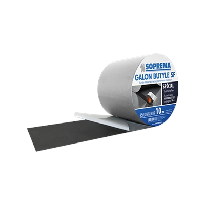 Bande d'étanchéité adhésive Butyle SF p/ recouv. membrane Mammouth SF 90mm rouleau 6ml