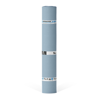 Feuille d'étanchéité autoadhésive bitume-composite Soprastick SI Unilay rouleau 1.00 x 7.00ml Noir