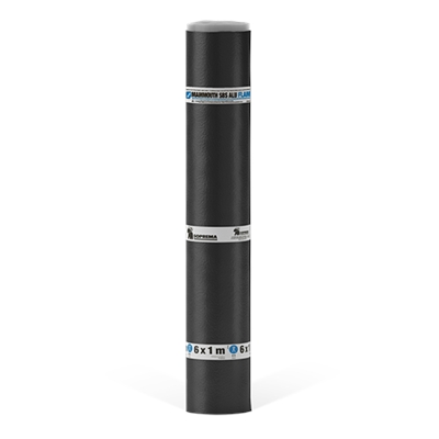 Membrane d'étanchéité souple de bitume élastomère armé Mammouth SBS Alu Flam rouleau 1.00 x 8.00ml