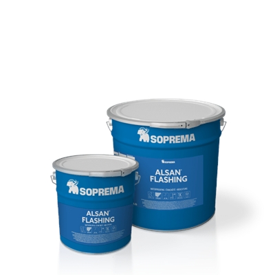 Résine d'étanchéité bitume & polyuréthane p/ relevé & chéneau Alsan Flashing seau 5kg