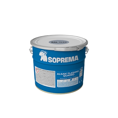 Système d'étanchéité liquide polyuréthane Alsan Flashing Quadro Ral 7040 seau 5kg