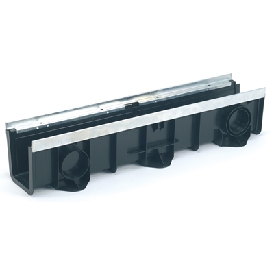 Caniveau Drainyl Pro 150 1.00ml chassis acier corps PEHD dim.150 x 150mm seul
