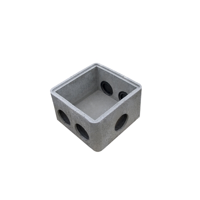Regard bouclage beton 42 x 42cm a joints 5 sorties sans couvercle R.00370 Legouez