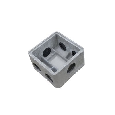 Regard repartition beton 42 x 42cm a joints 5 sorties sans couvercle R.00359 Legouez