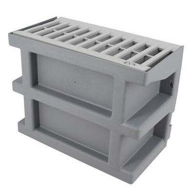 Courette anglaise pvc avec grille ht. 200mm 260 x 135mm COUR7G Gris