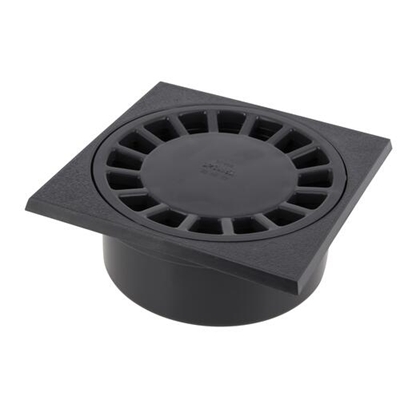 Siphon de cour pvc 150 x 150mm sortie Incorp. vert. D. 40-50-63mm SC456 Gris Anthracite