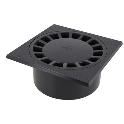 Siphon de cour pvc 200 x 200mm sortie Incorp. vert. D. 80-90mm SC089 Gris Anthracite
