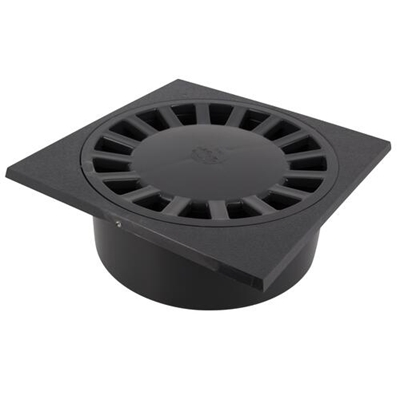 Siphon de cour pvc 250 x 250mm sortie Incorp. vert. D. 80-90mm SC891 Gris Anthracite