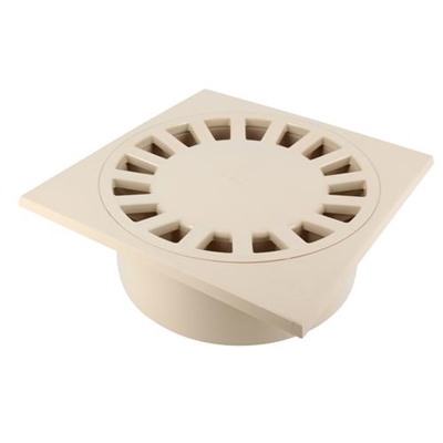 Siphon de cour pvc 250 x 250mm sortie Incorp. vert. D. 80-90mm SC891S Sable