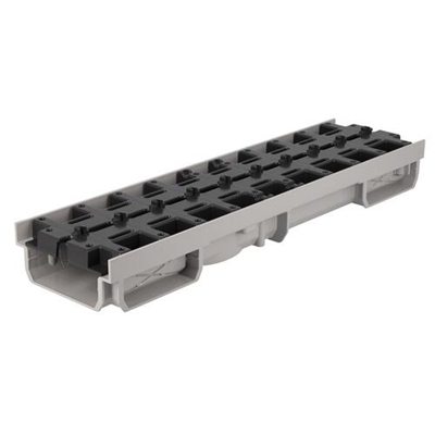 Caniveau PP Connecto grille invisible A15 130mm ext. x 0.50ml CAB510AFR Noir